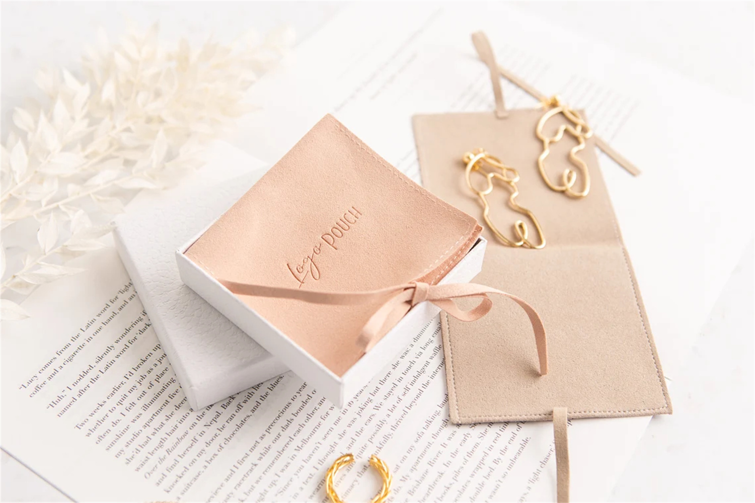 Wedding Solution - 5 Stück Chloe-Schmuck-Geschenkbeutel mit nachhaltigen Mix-