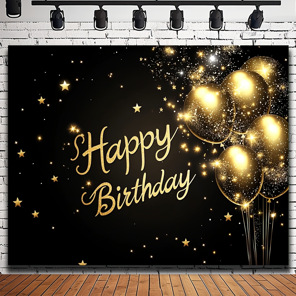 Wedding Superstar - 1 Stück supergroßer „Happy Birthday“-Hintergrund in