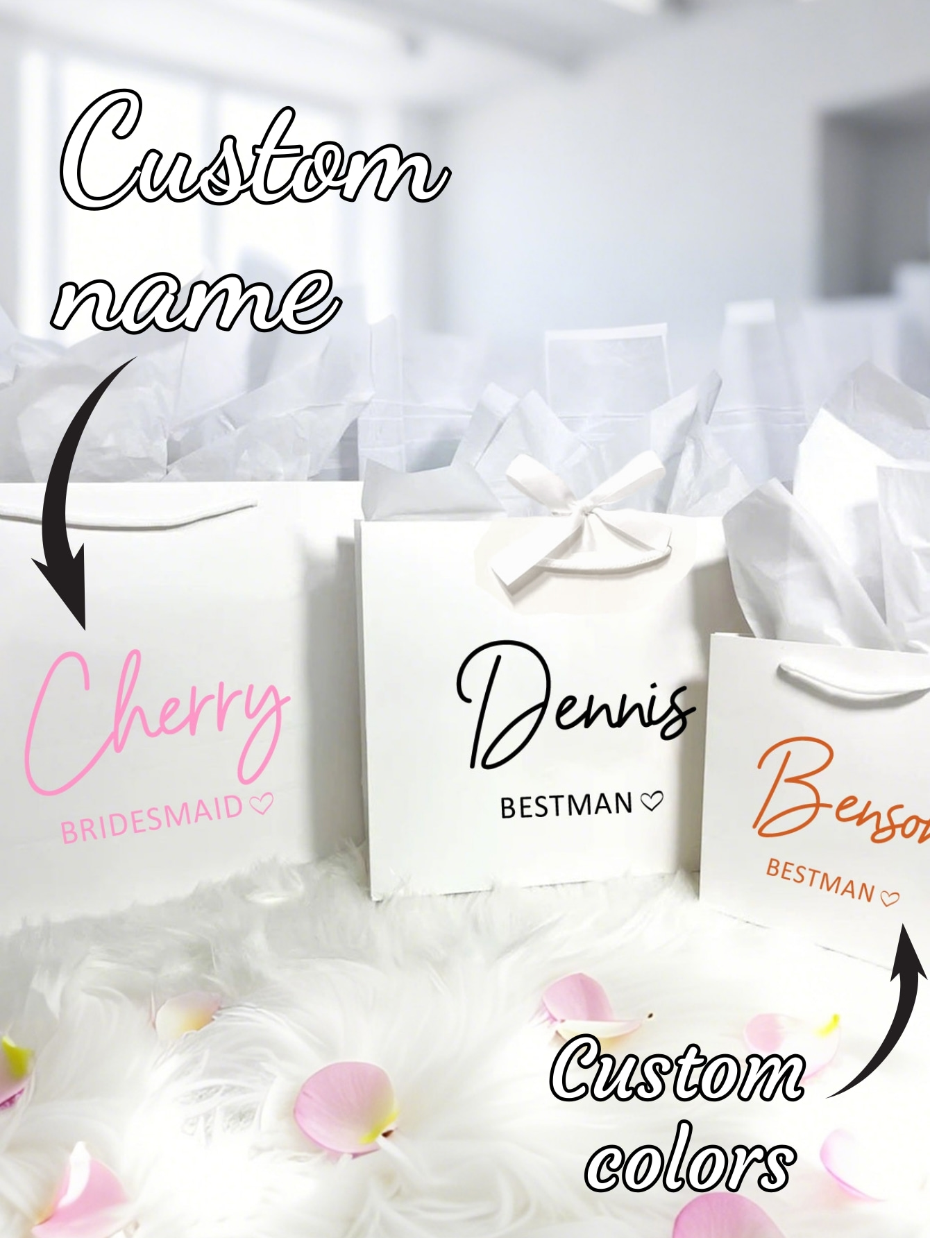 Wedding Vendor - 1 Stück Personalisierte Hochzeits-Geschenktasche für Brautjungfern,