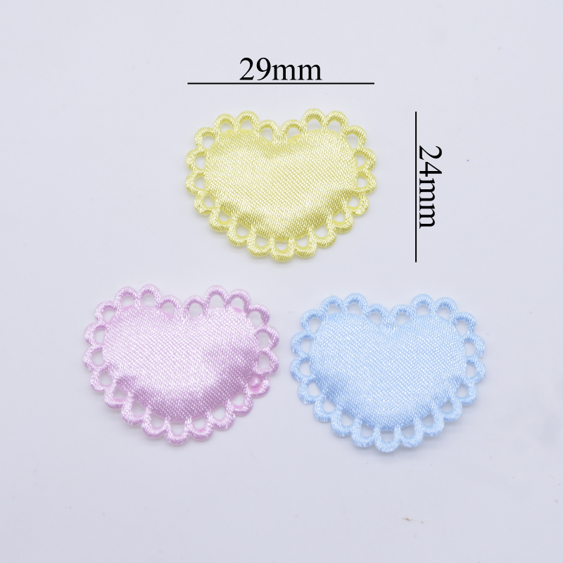 50 Stücke 29*24mm Herz Tuch Ge – Wedding Superstar Bewertung und Preis